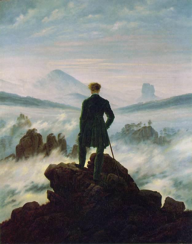 Viandante sul mare di nebbia - Caspar David Friedrich